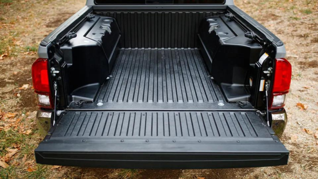 Toyota offers 5- or 6-foot beds and some helpful storage accessories, 
